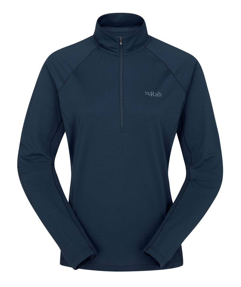 Rab Sonic Long Sleeve Women's Zip in Tempest Blue