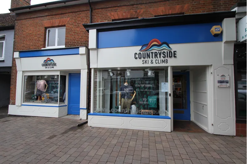 Countryside Ski & Climb store front and product range