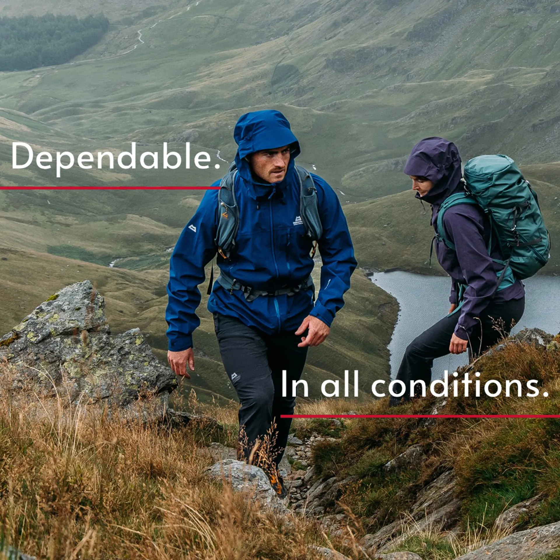 Mountain Equipment Makalu GORE-TEX waterproof jacket in mountain conditions