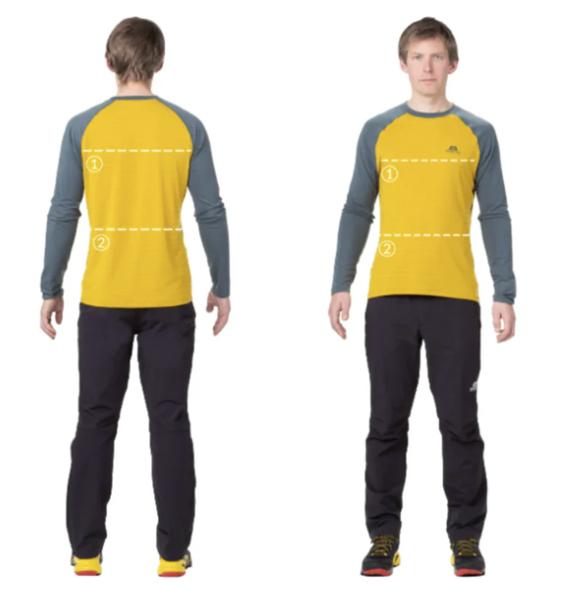 Mountain Equipment men's clothing measuring guide