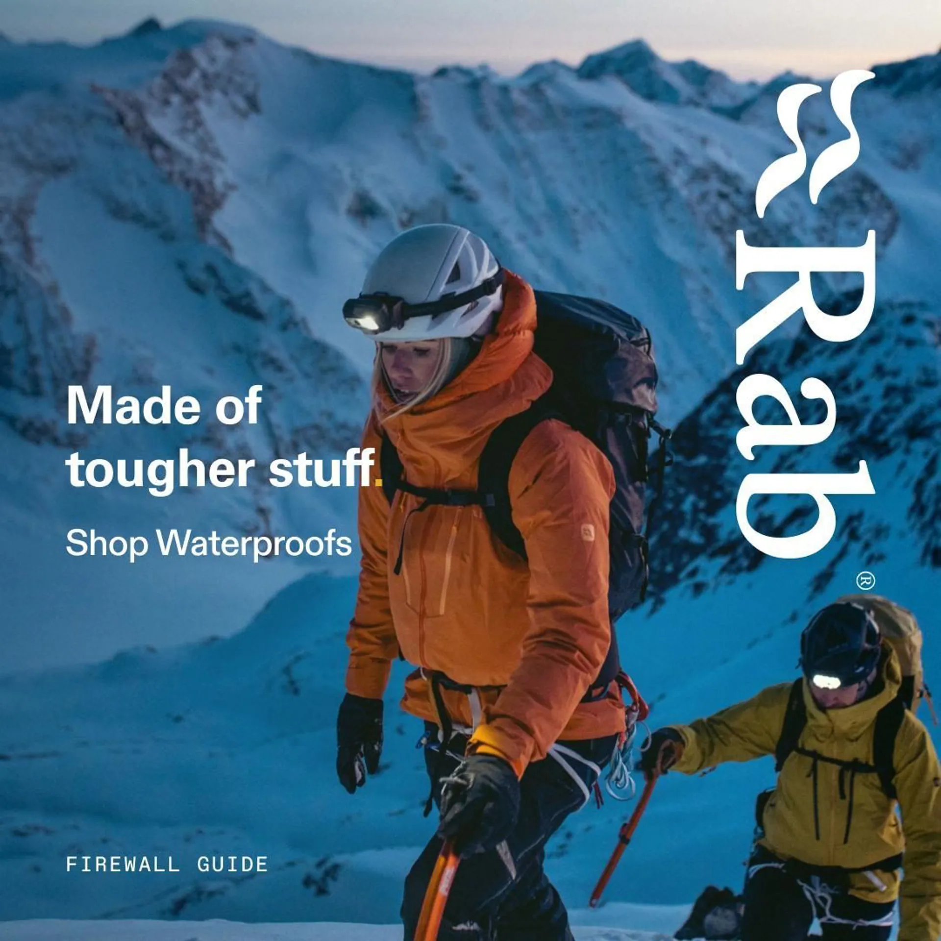 Rab technical waterproof jacket mountain campaign