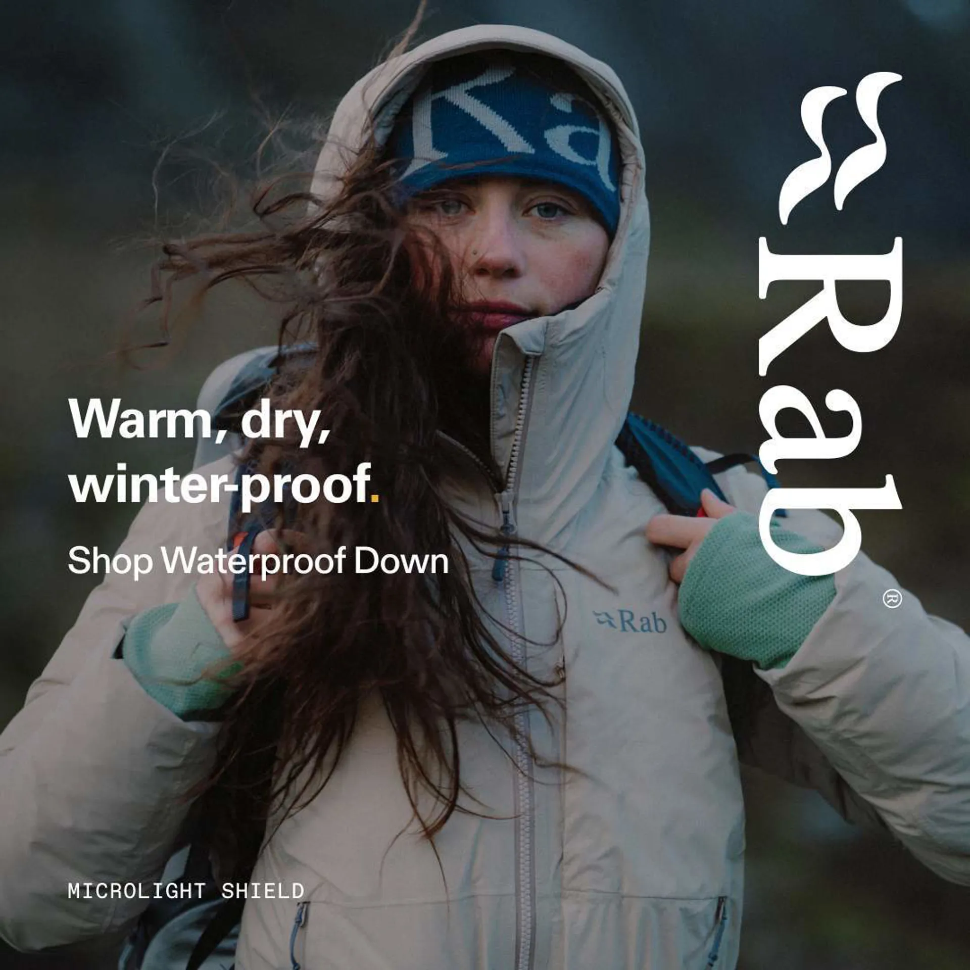 Rab waterproof down Microlight Shield collection