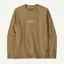 Patagonia 95 Oval Logo Uprisal Men's Crew Sweatshirt in Bobcat Brown
