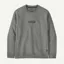 Patagonia 95 Oval Logo Uprisal Men's Crew Sweatshirt in Gravel Heather
