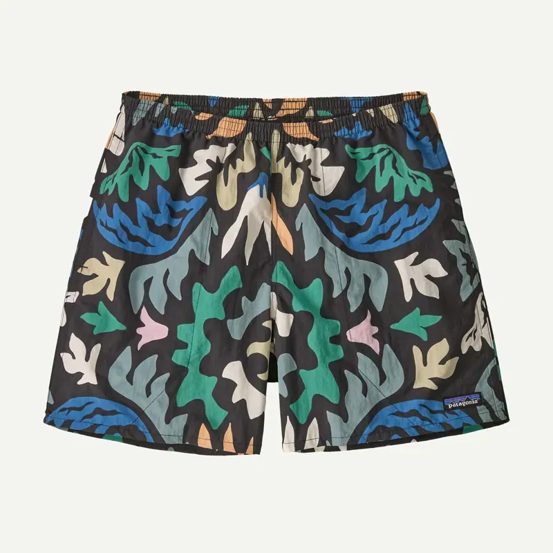 Patagonia Mens Baggies Shorts 5 inch in Kaleido: Black