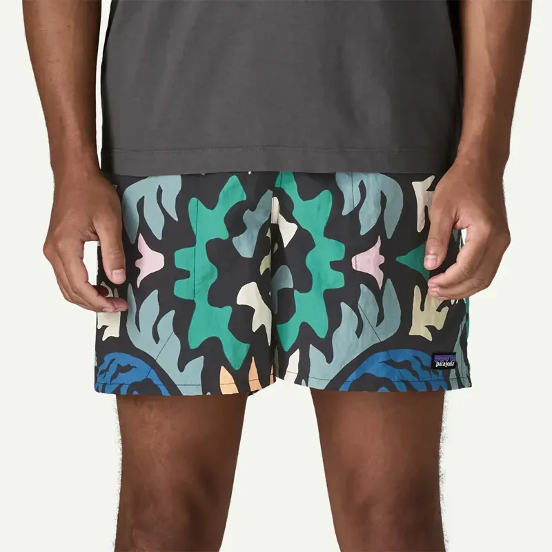 Patagonia Mens Baggies Shorts 5 inch in Kaleido: Black-1