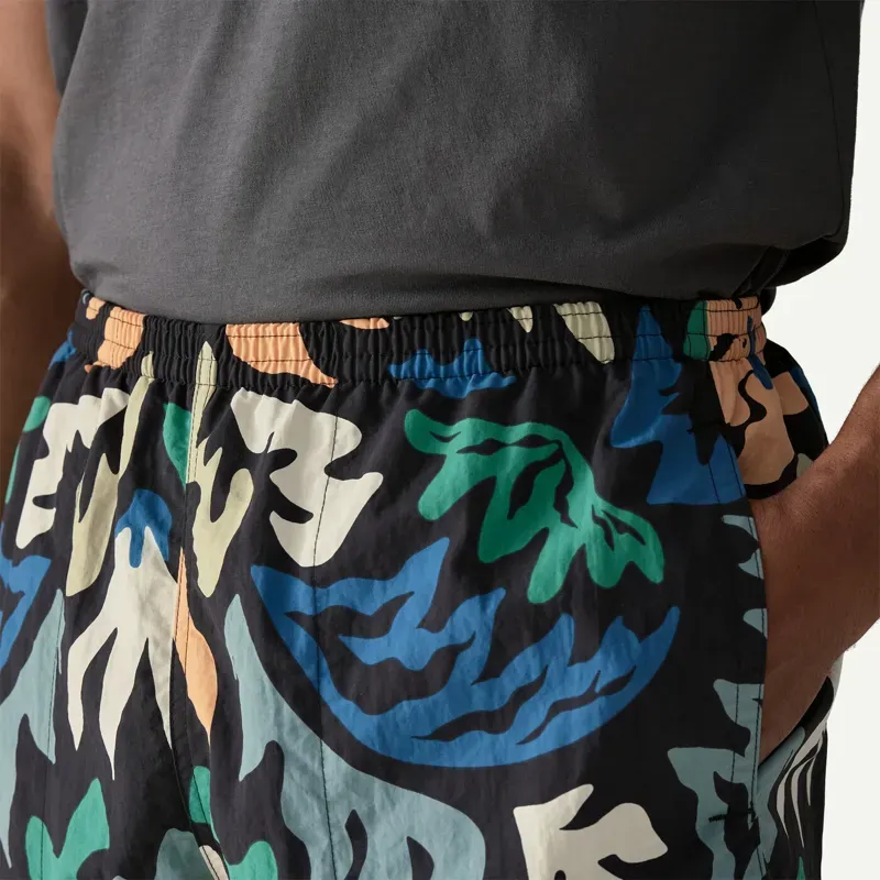 Patagonia Mens Baggies Shorts 5 inch in Kaleido: Black-5