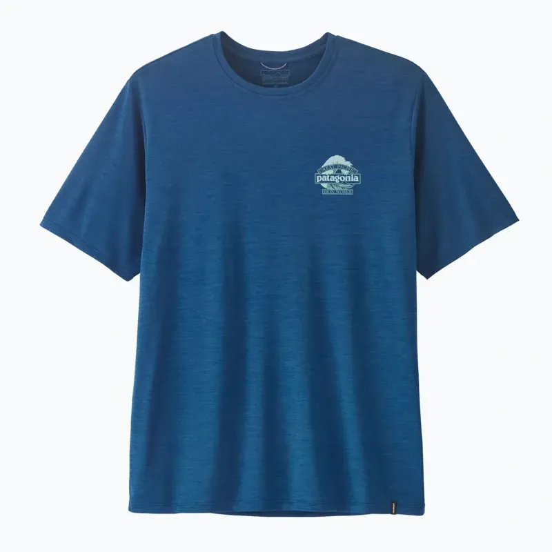 Patagonia Men's Capilene Cool Daily Shirt Great Waves in Clement Blue