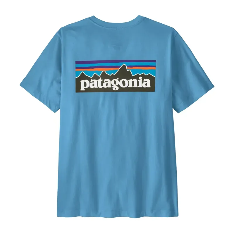 Patagonia P-6 Logo Men's T-Shirt in Shore Blue