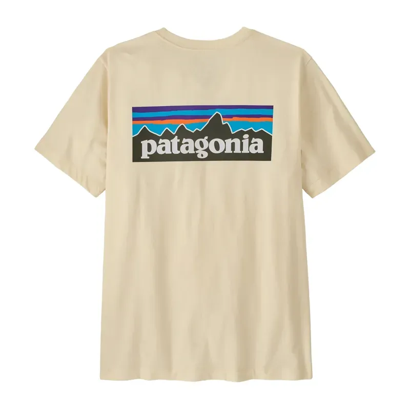 Patagonia P-6 Logo Men's T-Shirt in Undyed Natural