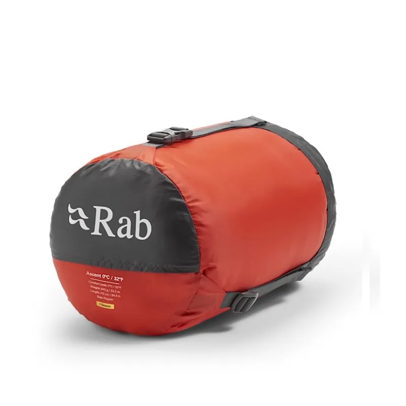 Rab Ascent Down Sleeping Bag 0C Regular in Tempest Blue/Maya Blue-10