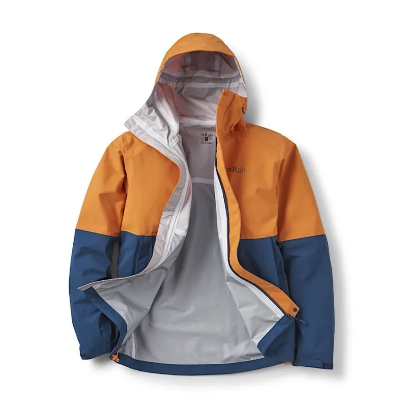 Rab Firewall Men's Waterproof Jacket in Dark Melba-Tempest Blue-1