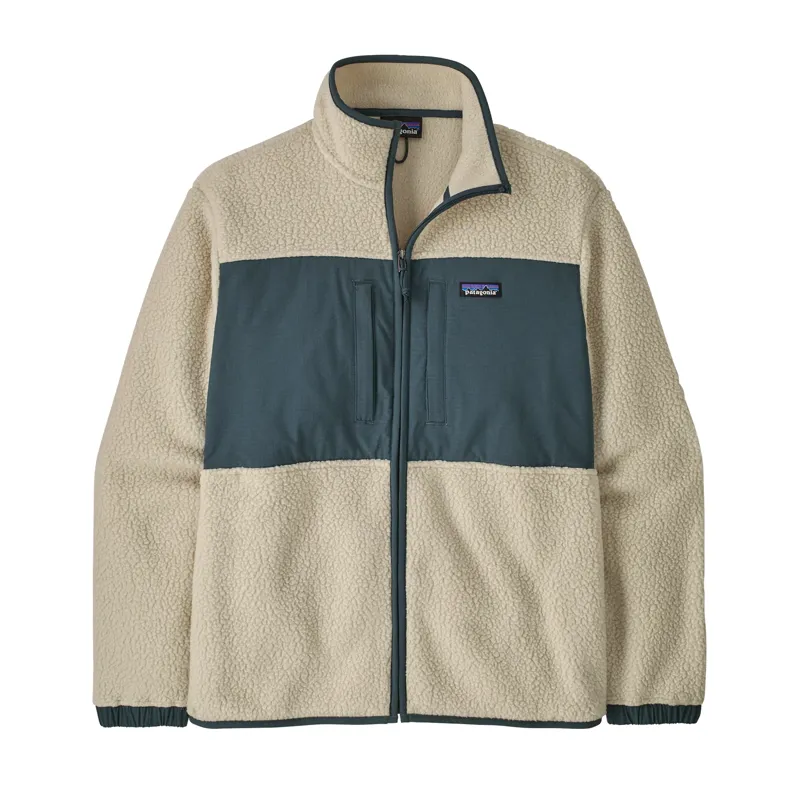Patagonia Men's Retro Pile Fleece Patch Jacket in Pelican