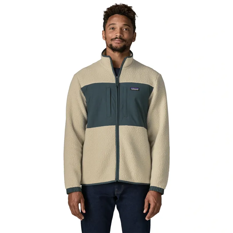 Patagonia Men's Retro Pile Fleece Patch Jacket in Black-4