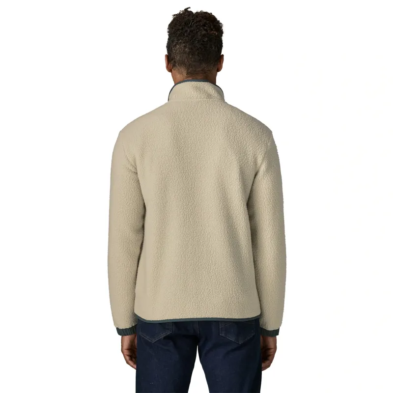 Patagonia Men's Retro Pile Fleece Patch Jacket in Black-5
