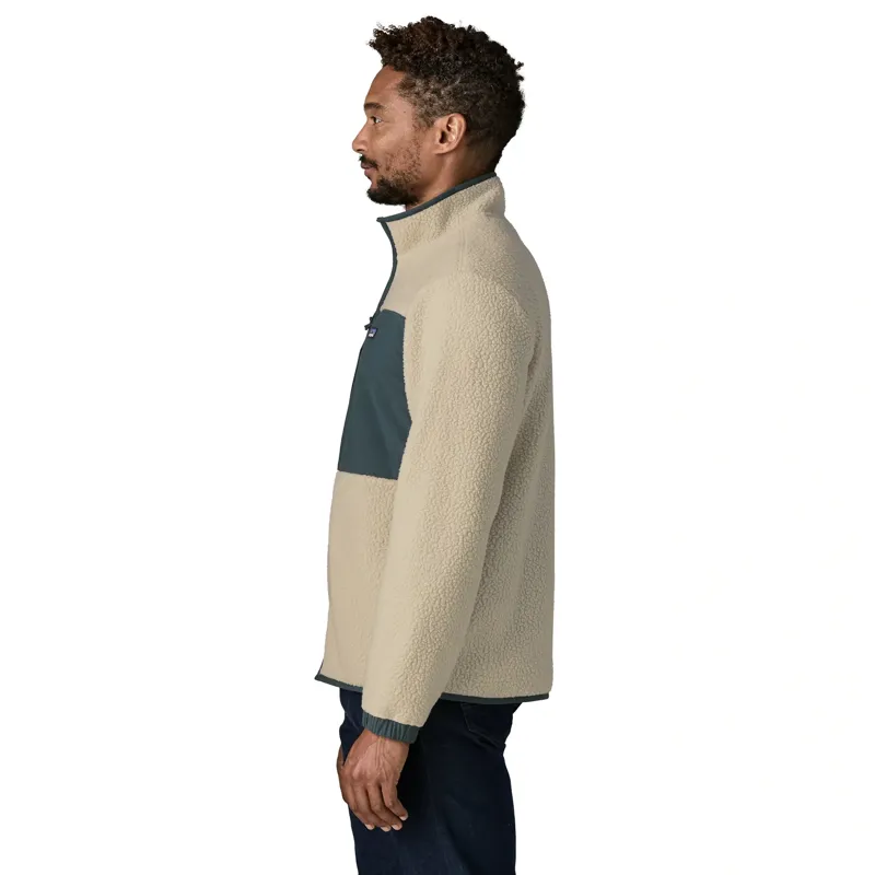 Patagonia Men's Retro Pile Fleece Patch Jacket in Black-6