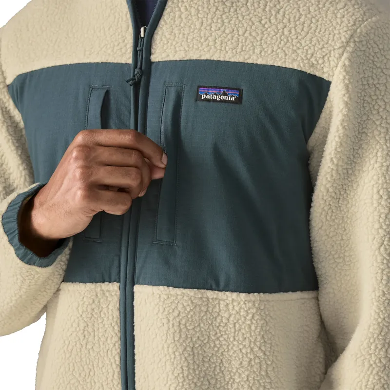 Patagonia Men's Retro Pile Fleece Patch Jacket in Black-1