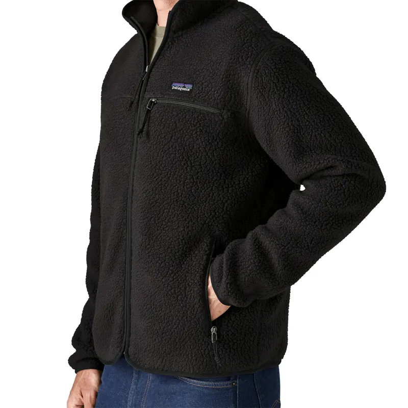 Patagonia Men's Retro Pile Fleece Jacket in Black-1