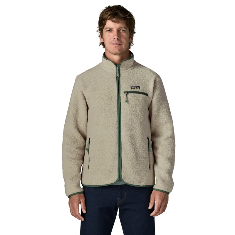 Patagonia Men's Retro Pile Fleece Jacket in Pelican-Canopy Green-1