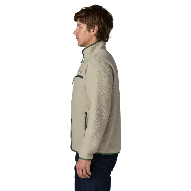 Patagonia Men's Retro Pile Fleece Jacket in Pelican-Canopy Green-3
