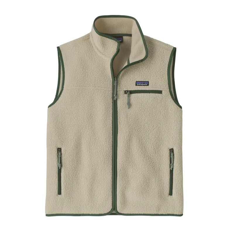 Patagonia Retro Pile Men's Fleece Vest in Pelican-Canopy Green