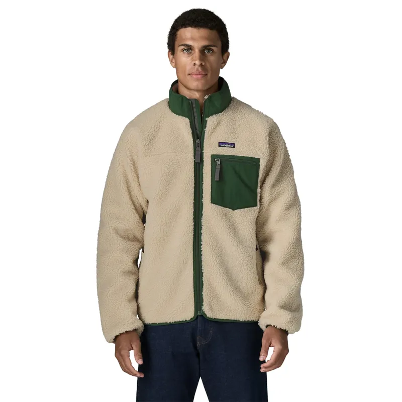 Patagonia Classic Retro-X Men's Fleece Jacket in Dark Natural-Treeline Green-1