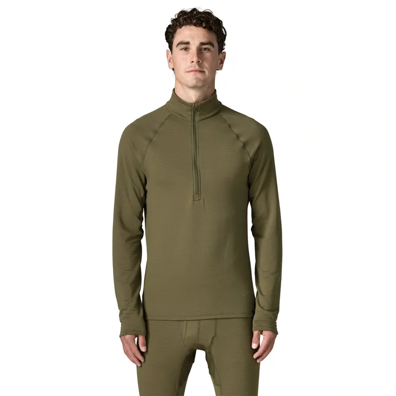 Patagonia Men's Capilene Thermal Weight Zip-Neck Baselayer in Black-1