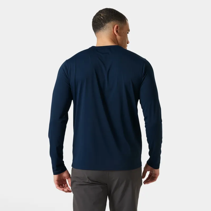 Helly Hansen Men's Shine Solen Long Sleeve Crew in Navy-4