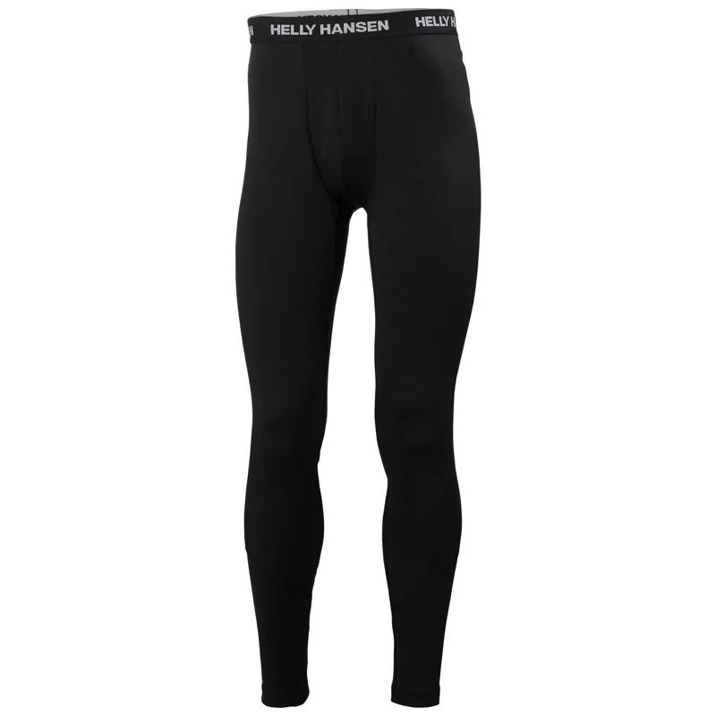 Helly Hansen Men's Lifa Merino Midweight Base Layer Pants in Black
