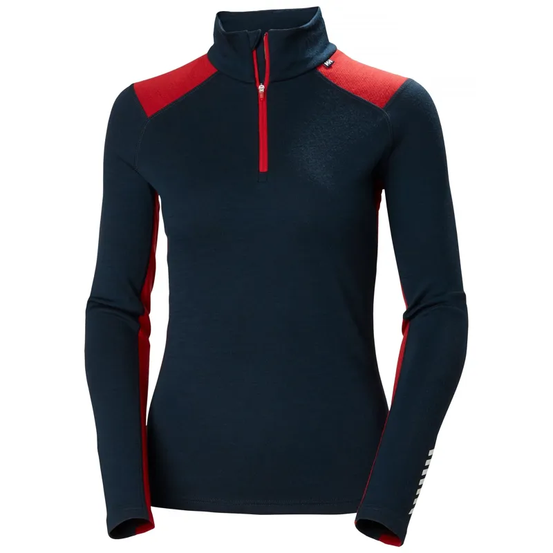 Helly Hansen Women's LIFA Merino Midweight 1/2 Zip Base Layer in Navy