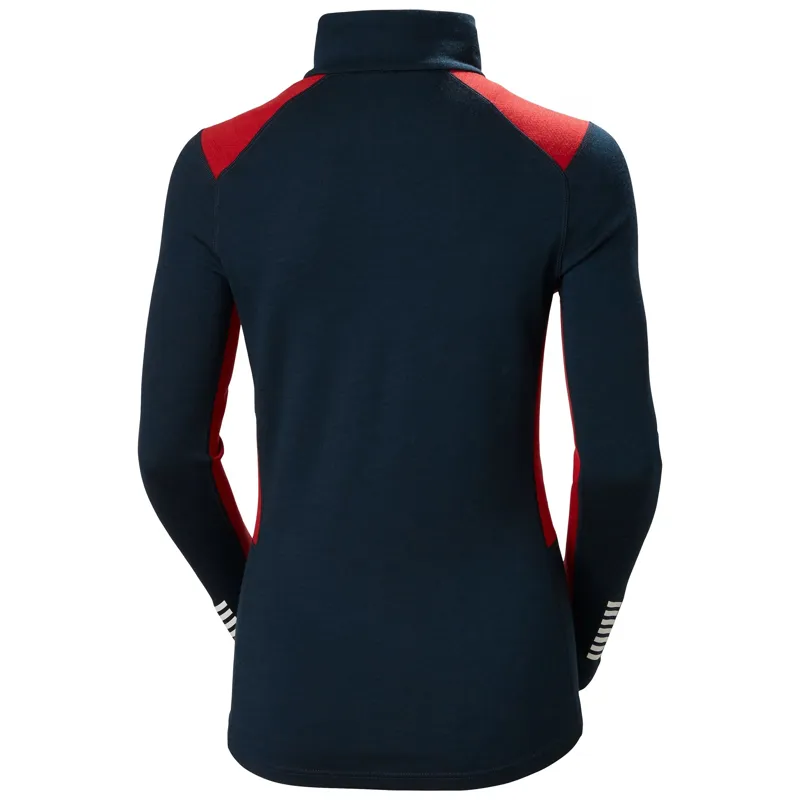 Helly Hansen Women's LIFA Merino Midweight 1/2 Zip Base Layer in Navy-1