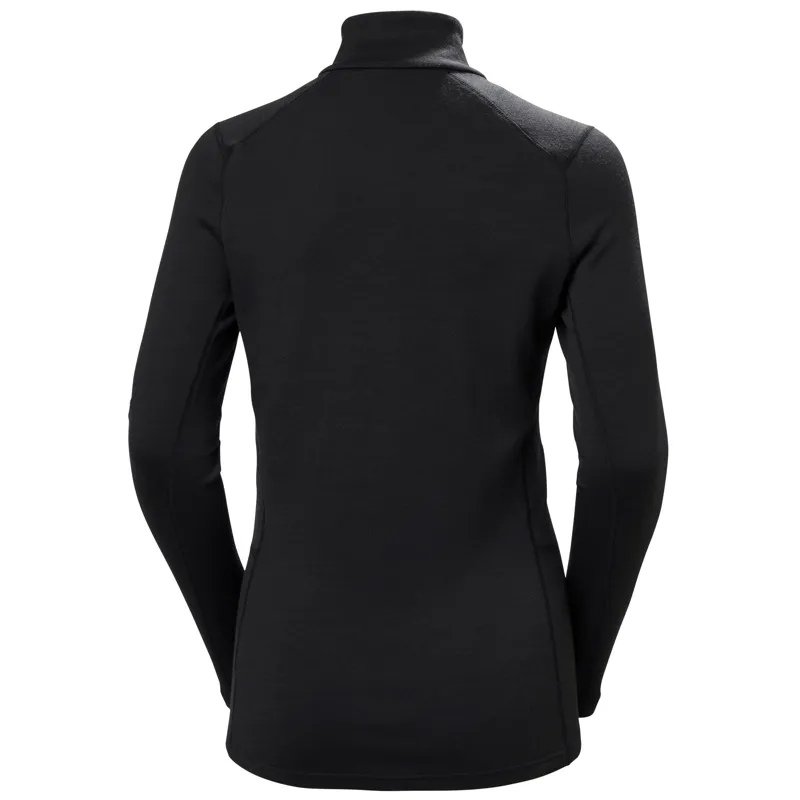 Helly Hansen Women's LIFA Merino Midweight 1/2 Zip Base Layer in Black-1