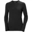 Helly Hansen Women's Lifa Merino Midweight Crew Base Layer in Black