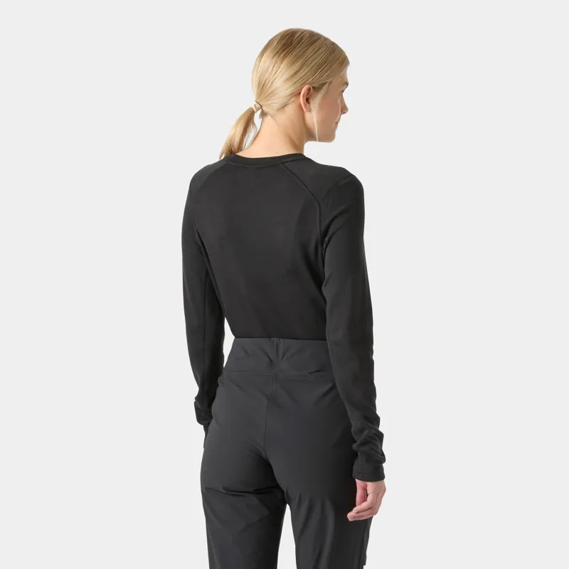 Helly Hansen Women's Lifa Merino Midweight Crew Base Layer in Navy-3