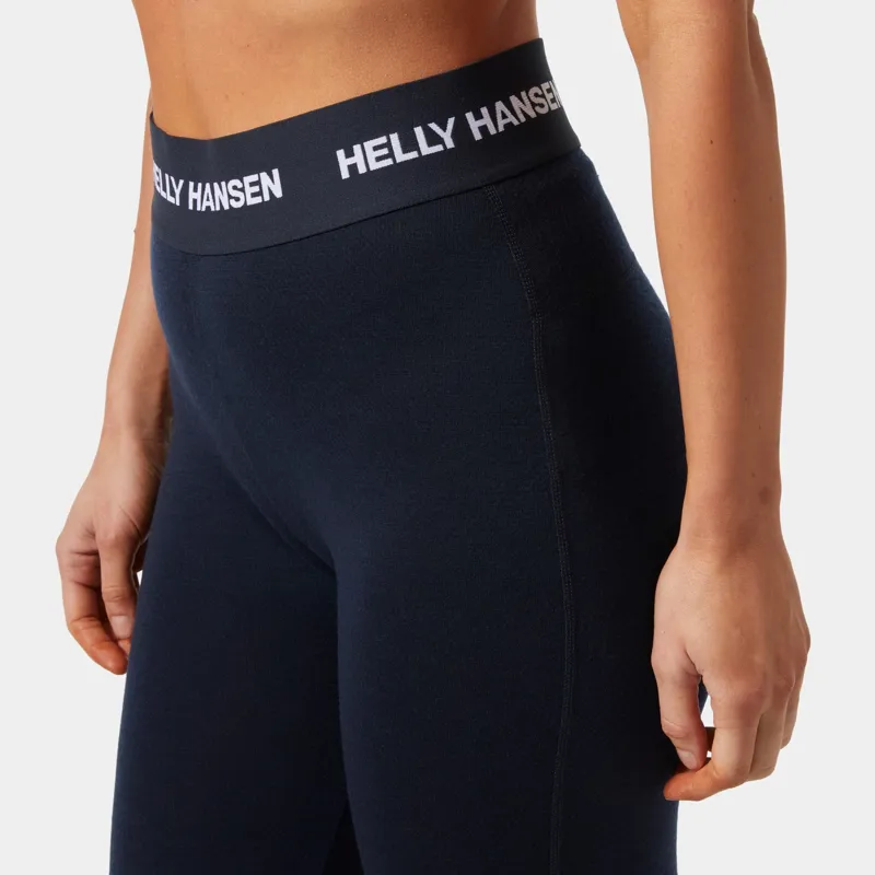 Helly Hansen Women's LIFA Merino Midweight Base Layer Pants in Navy-5
