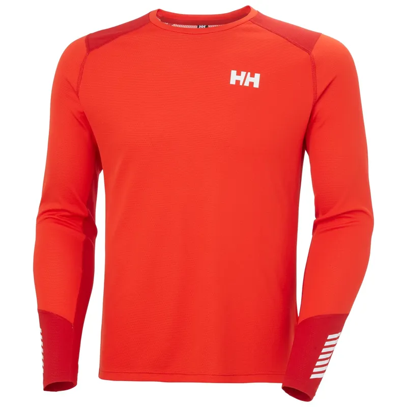 Helly Hansen Men's Lifa Active Crew Base Layer in Alert Red