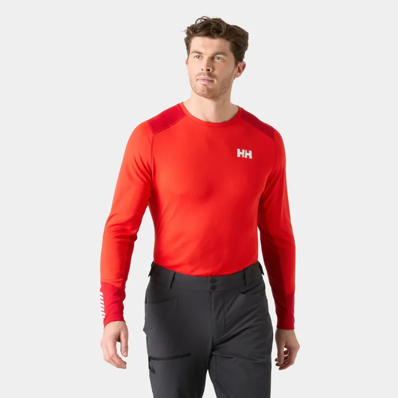 Helly Hansen Men's Lifa Active Crew Base Layer in Alert Red-2