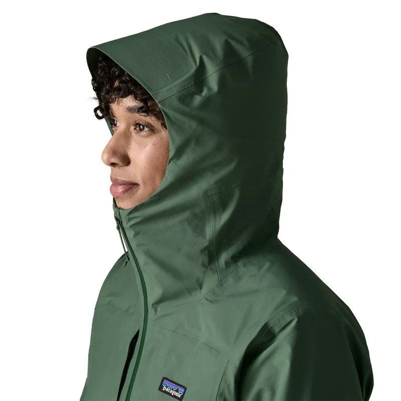 Patagonia Insulated Boulder Fork Women's Rain Jacket in Canopy Green-5