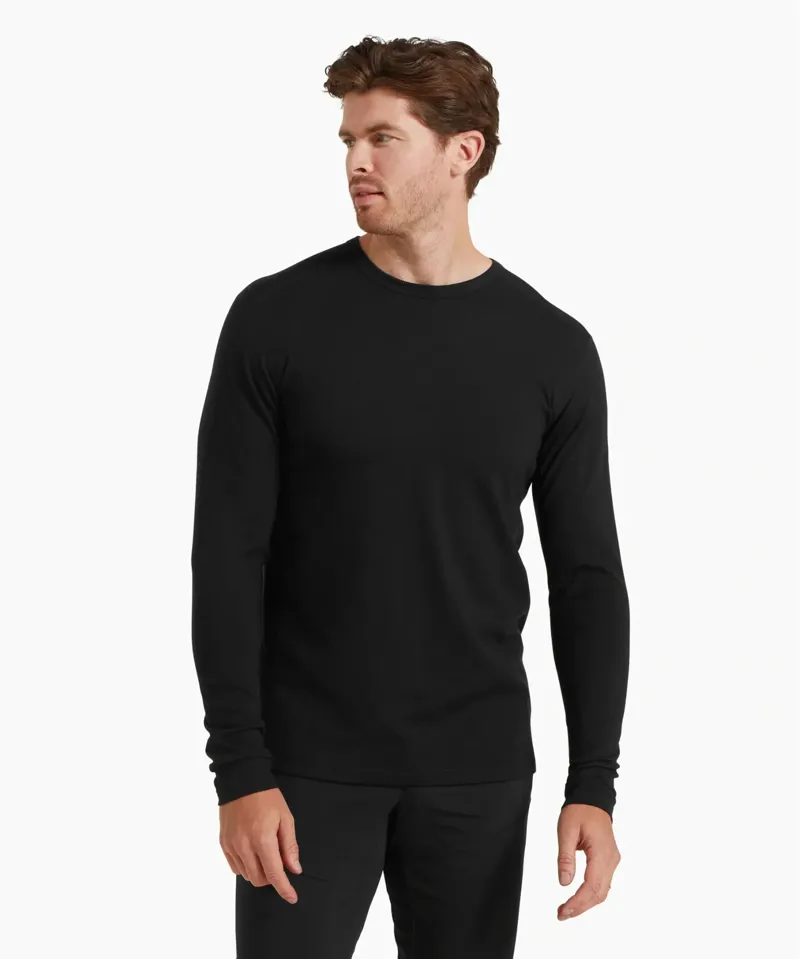 Artilect Redstone 185 Men's Long Sleeve Crew in Black-1
