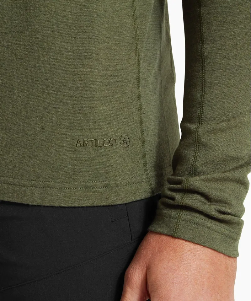 Artilect Redstone 185 Men's Long Sleeve Crew in Deep Green-6