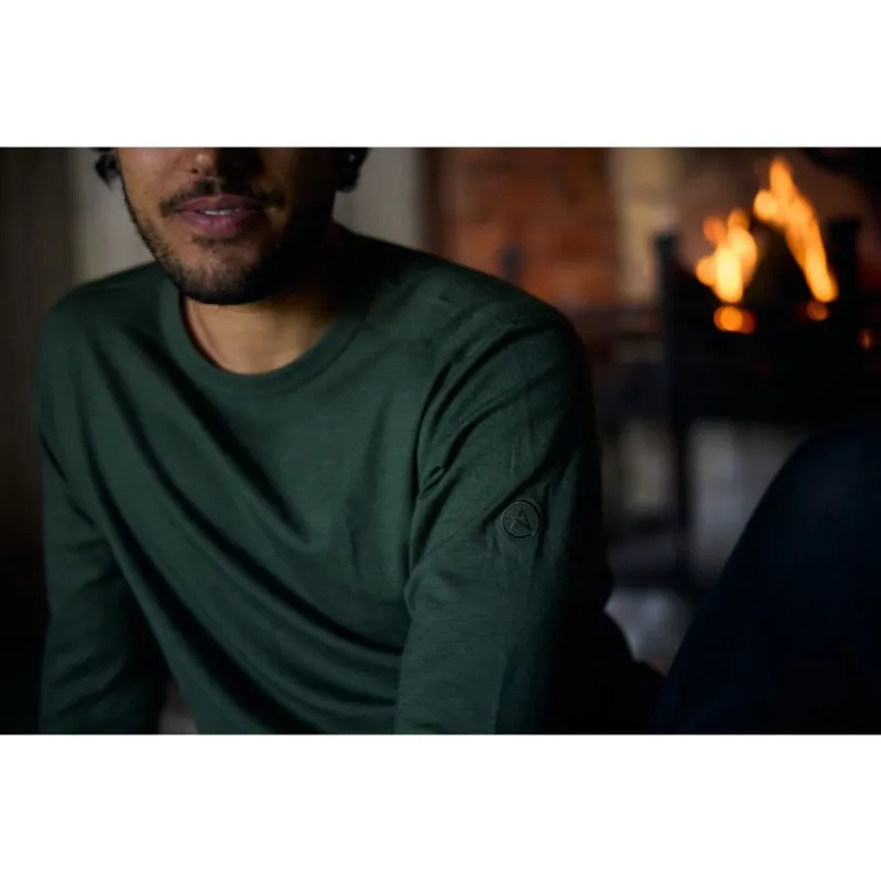 Artilect Redstone 185 Men's Long Sleeve Crew in Deep Green-8