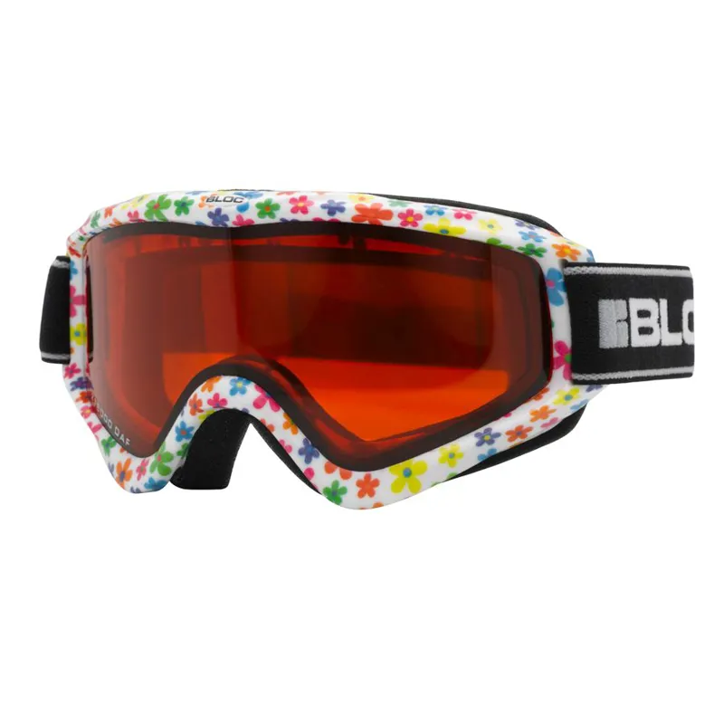 Bloc Junior Spark Goggle Golden Eye Lens in Pink/Blue Flower