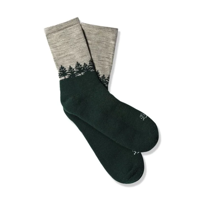 Danner Merino Midweight Three-Quarter Hiking Sock in Green-Grey