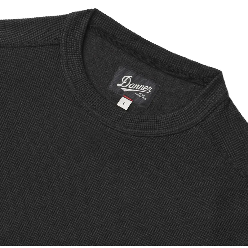 Danner Santiam Waffle Long Sleeve Tee in Black-4