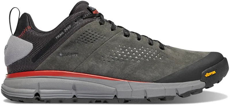 Danner Trail 2650 GTX Men's Hiking Shoe in Dark Grey-Brick Red
