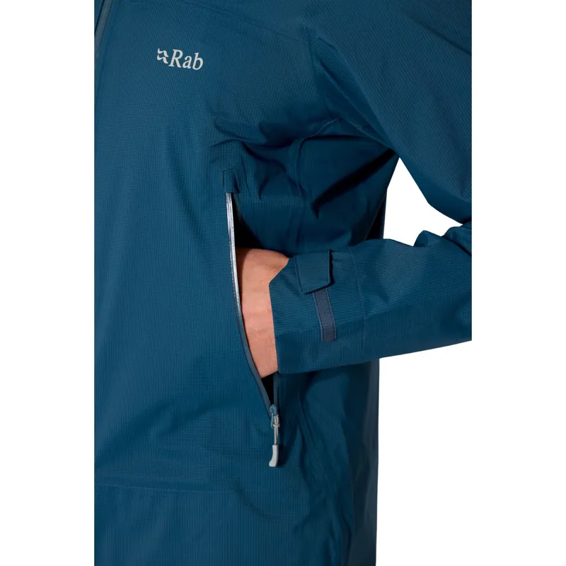 Rab Firewall Light Waterproof Jacket in Tempest Blue-5