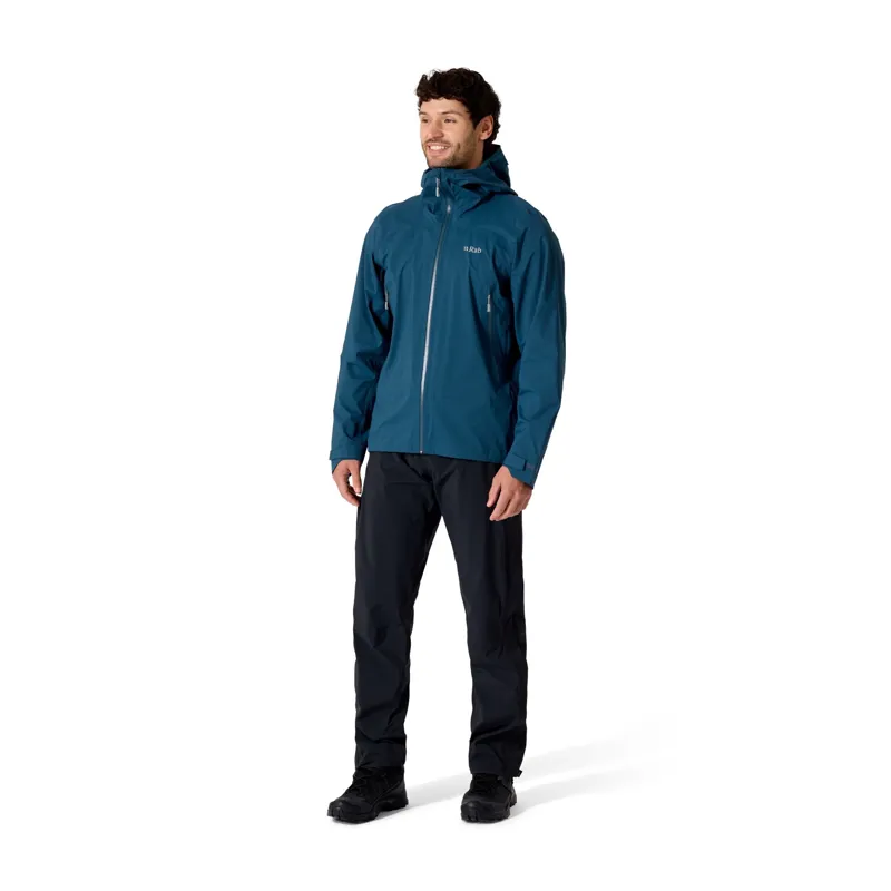 Rab Firewall Light Waterproof Jacket in Tempest Blue-11