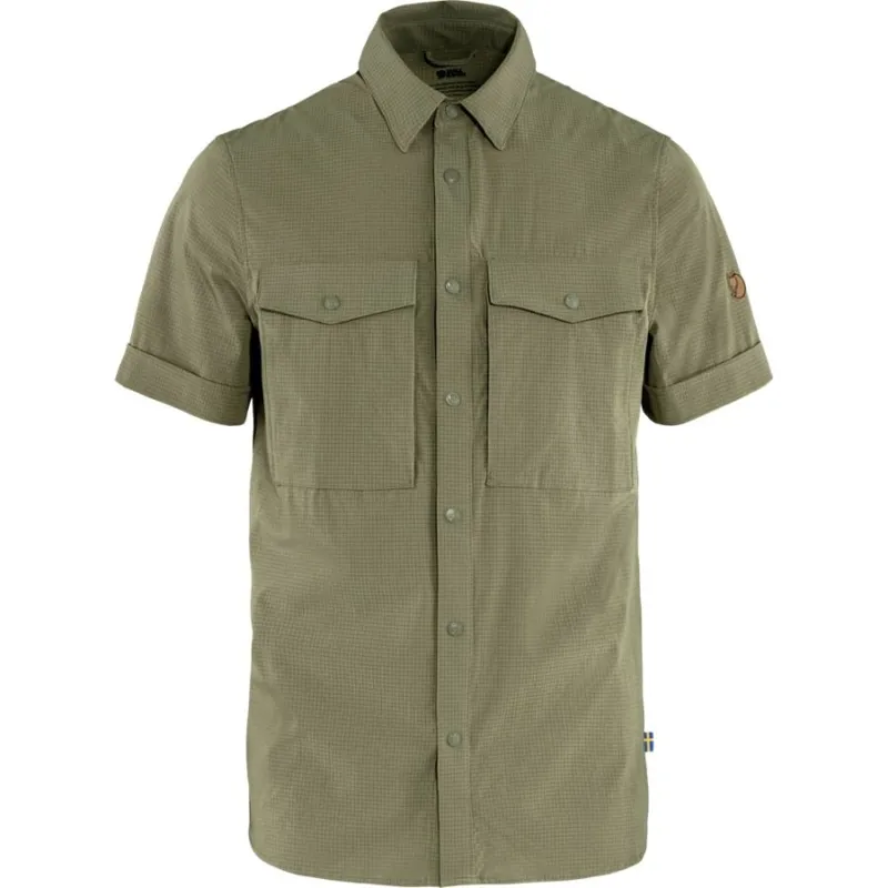 Fjallraven Abisko Men's Trekking Shirt SS in Light Olive