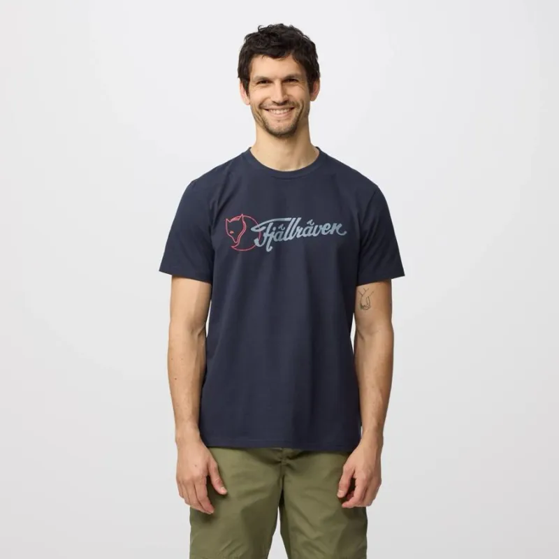 Fjallraven Archive Logo Men's T-Shirt in Dark Navy-2
