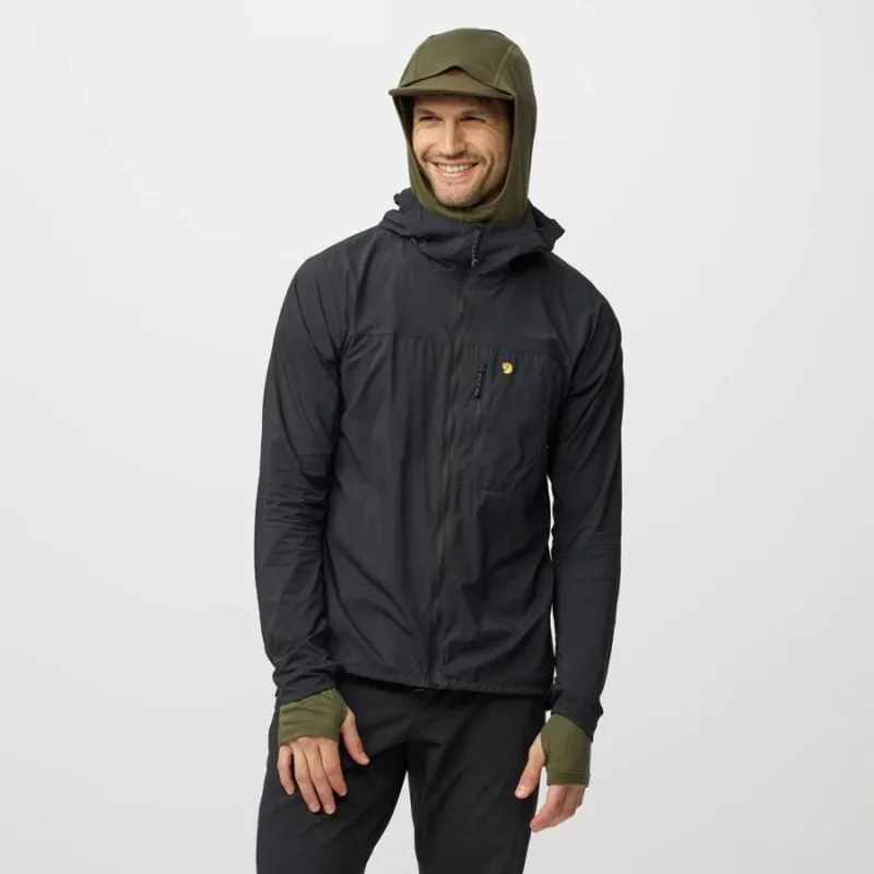Fjallraven Bergtagen Windshell Men's Jacket in Black-6